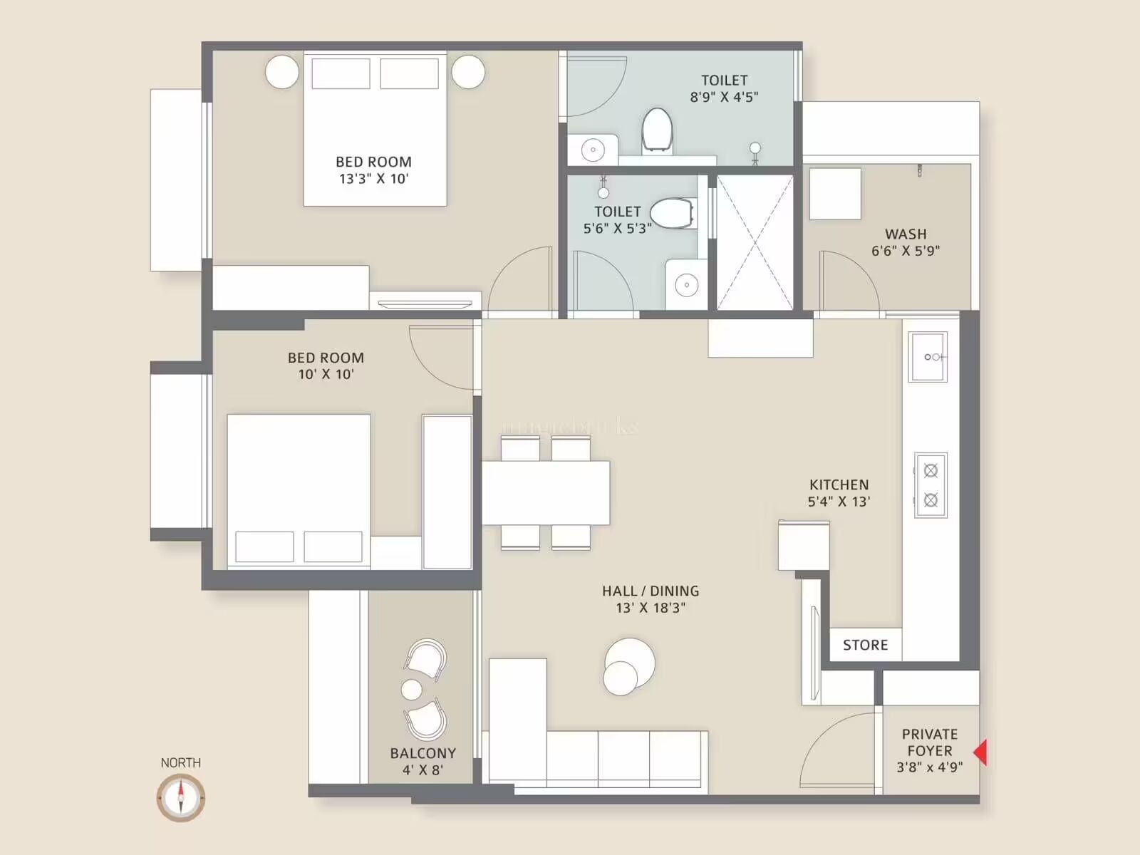 Pravesh By Kaavyaratna - 1332.00 Floor Plan