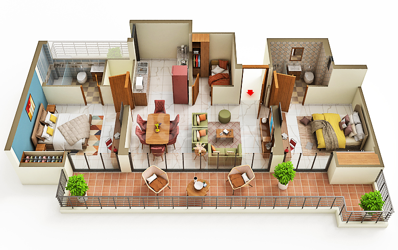 Smart World Natures Court - 1339.00 Floor Plan