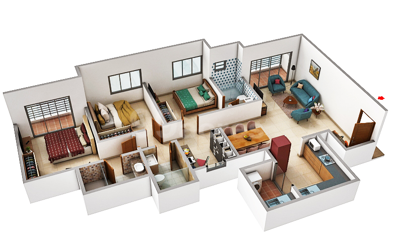 Sobha Sentosa - 1180.00 Floor Plan