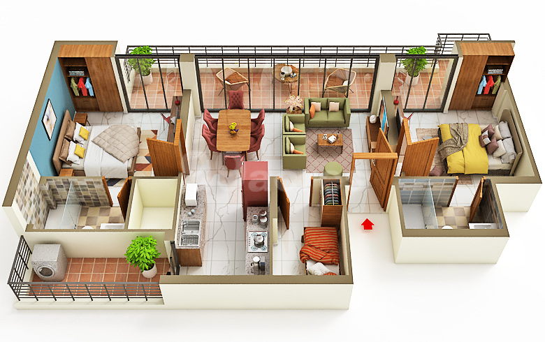 Smart World Natures Court - 1360.00 Floor Plan