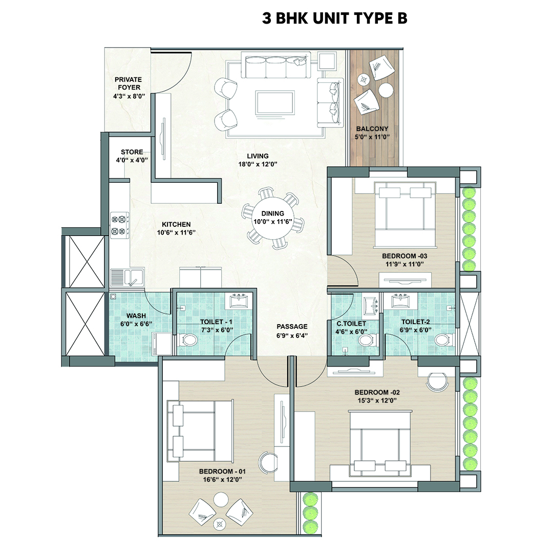 Sheetal Dharohar - 2390.00 Floor Plan