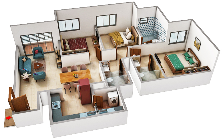Sobha Sentosa - 996.00 Floor Plan