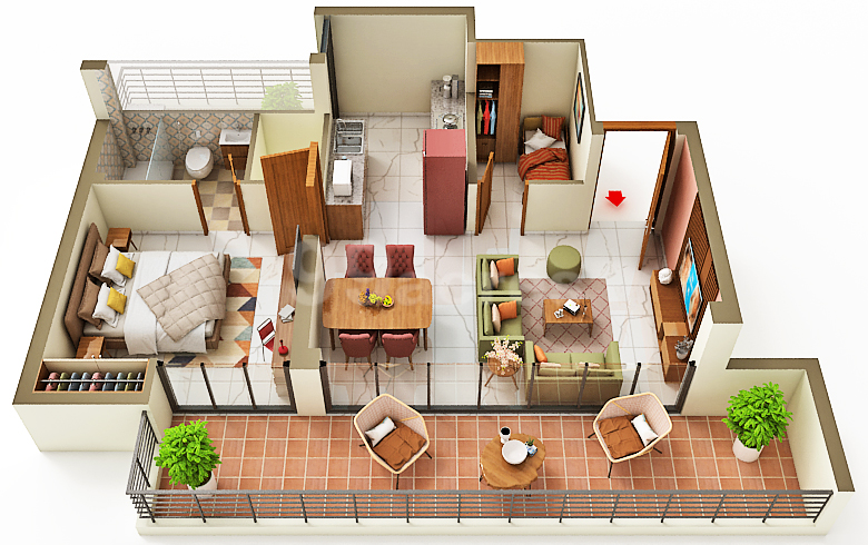 Smart World Natures Court - 1005.00 Floor Plan