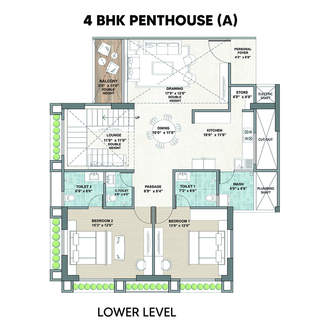 Sheetal Dharohar - 3200.00 Floor Plan