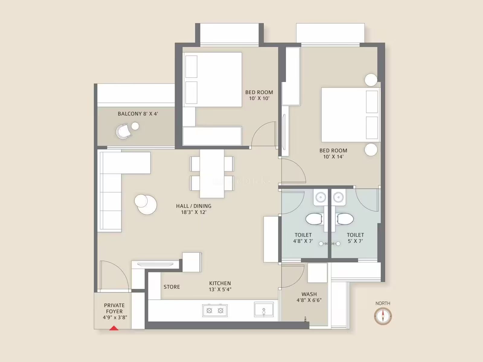 Pravesh By Kaavyaratna - 1359.00 Floor Plan