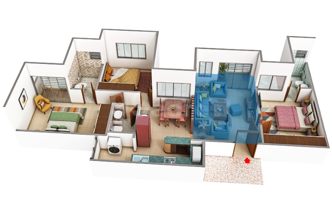 VR Reflection - 1750.00 Floor Plan