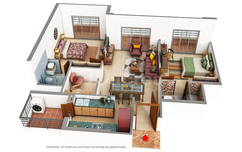 Smartworld One DXP - 1370.00 Floor Plan