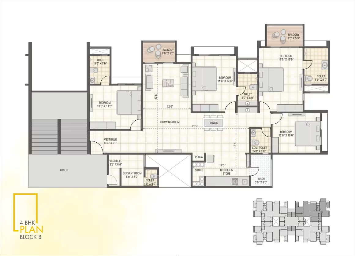 Swagata Agacia - 1688.45 Floor Plan