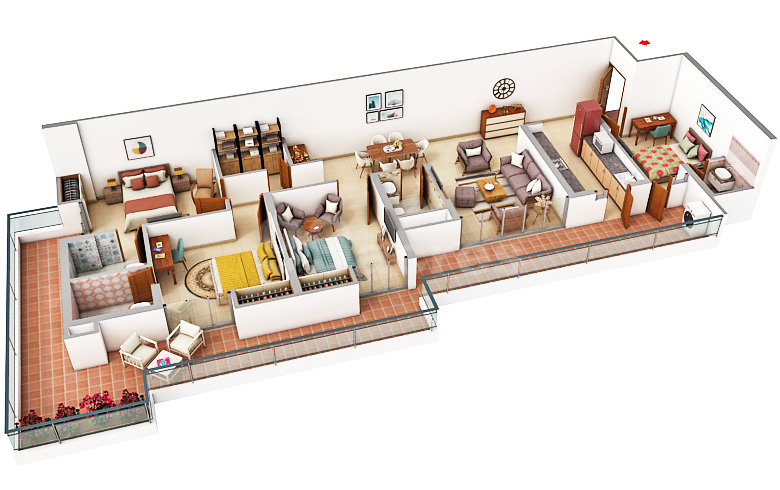 Sawasdee Heights - 1855.00 Floor Plan