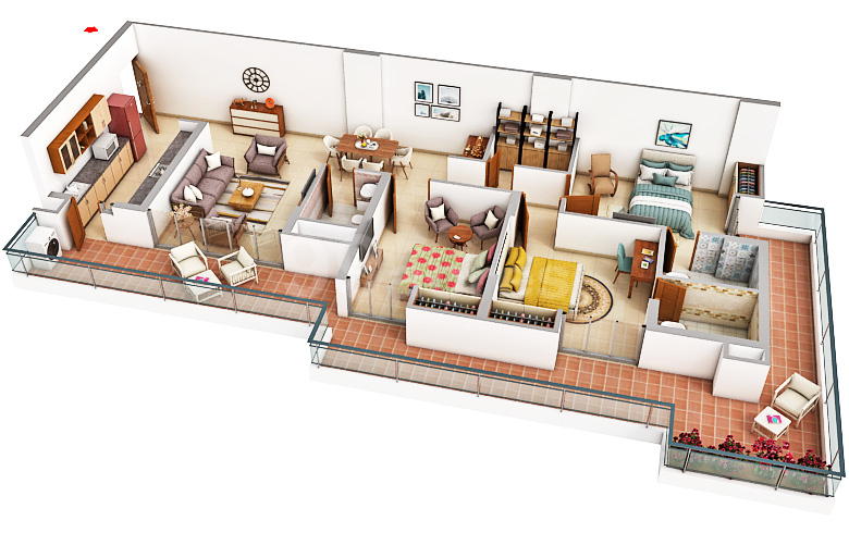 Sawasdee Heights - 1660.00 Floor Plan