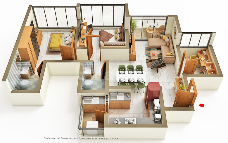 Sobha Madison Heights - 1347.00 Floor Plan