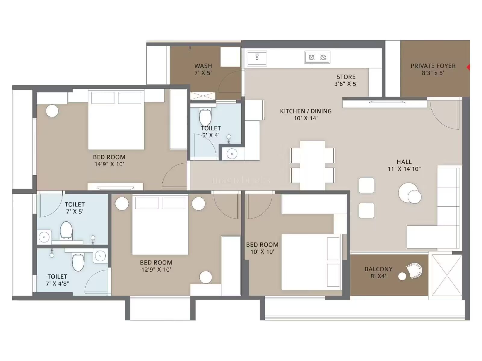 Pravesh By Kaavyaratna - 1754.97 Floor Plan
