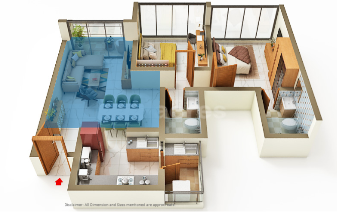 Sobha Madison Heights - 1240.00 Floor Plan