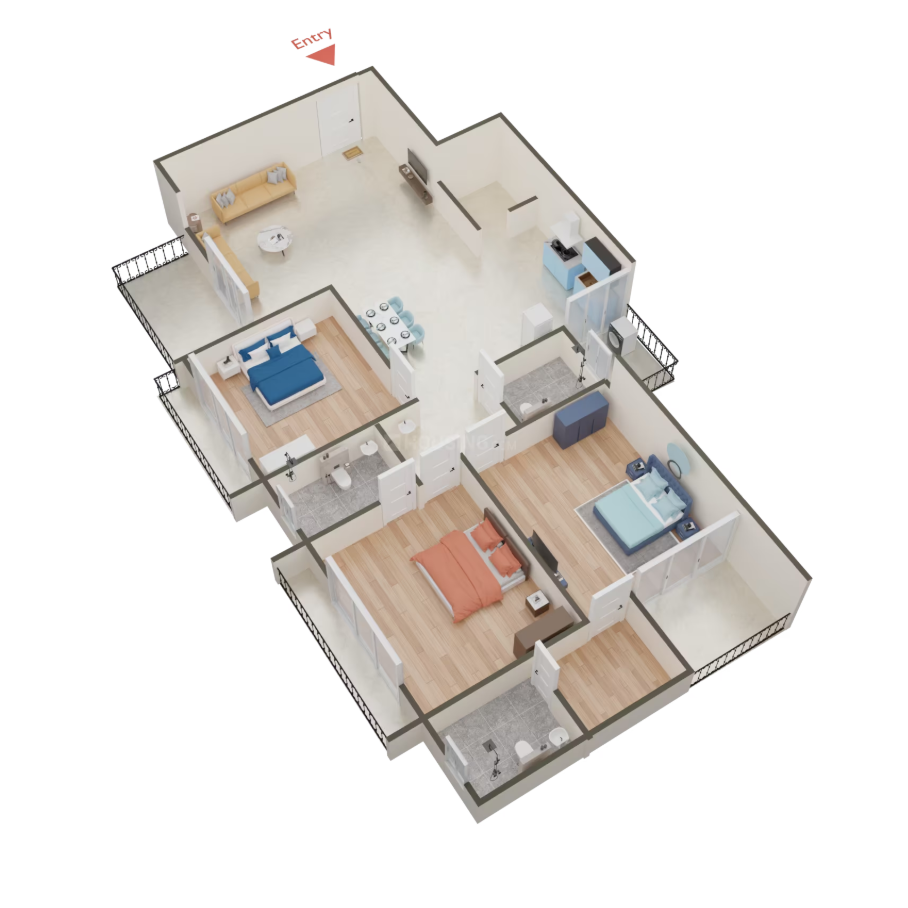 Pramukh Pearl - 1130.00 Floor Plan