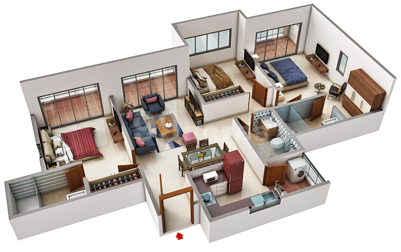 Godrej Air - 2129.00 Floor Plan